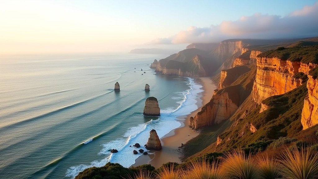 Paisagem costeira de Portugal com vista para o oceano